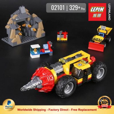 LEPIN 02101 Mining Heavy Driller Compatible LEGO 60186
