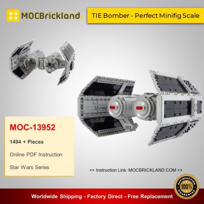 Star Wars MOC 13952 TIE Bomber - Perfect Minifig Scale by brickvault MOCBRICKLAND