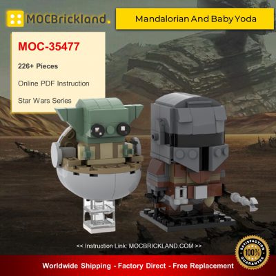 Star Wars MOC-35477 Mandalorian And Baby Yoda By custominstructions MOCBRICKLAND