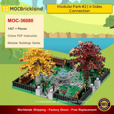 Modular Buildings MOC-36080 Modular Park #2 | 4 Sides Connection By gabizon MOCBRICKLAND