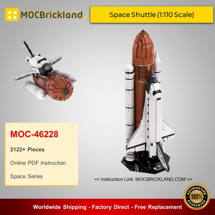 Space moc-46228 space shuttle (1:110 scale) by kingsknight mocbrickland
