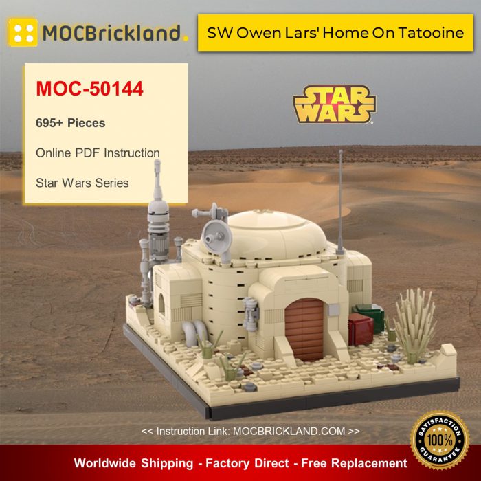 Star wars moc-50144 sw owen lars' home on tatooine by mocopolis mocbrickland