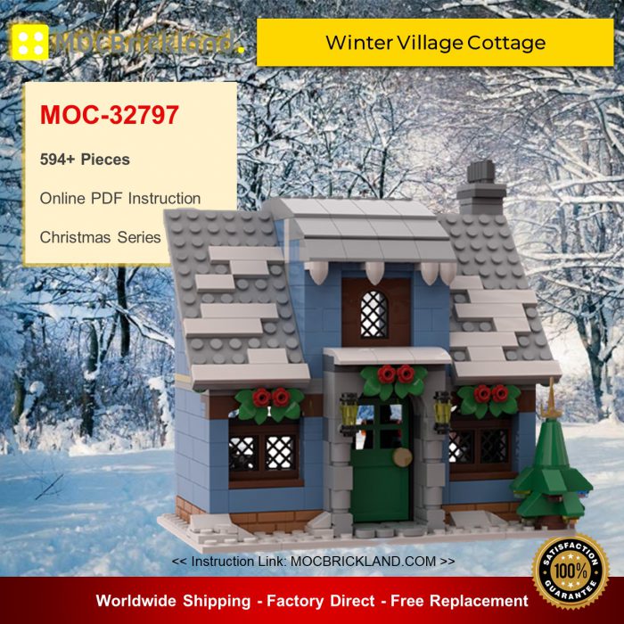 Christmas moc-32797 winter village cottage by klaartje68 mocbrickland
