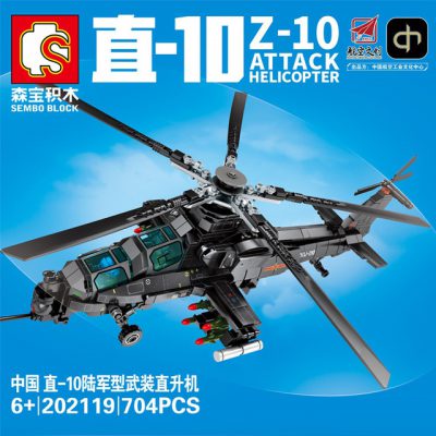 Creator SEMBO 202119 Z-10 Attack Helicopter