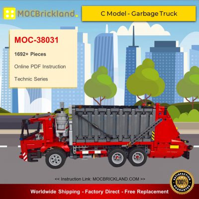 Technic MOC-38031 42098 C Model - Garbage Truck By Dyens Creations MOCBRICKLAND