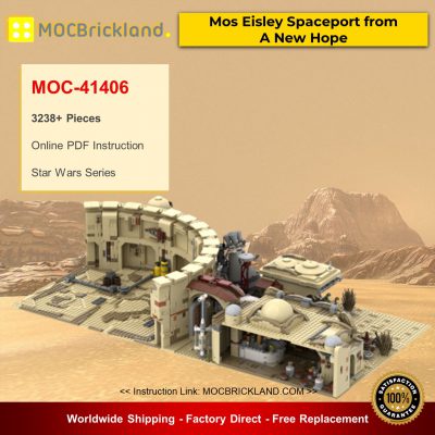 Star Wars MOC-41406 Mos Eisley Spaceport from A New Hope By ZeRadman MOCBRICKLAND