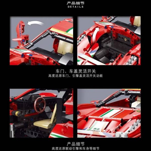 LEJ 50026 Ferrari 488 Red Track Sports Car 3