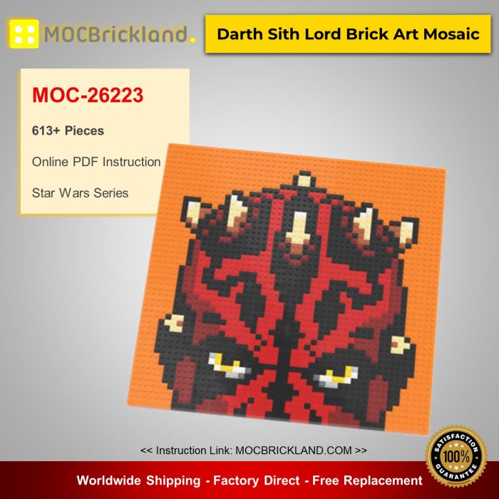 Star Wars MOC-26223 Darth Sith Lord Brick Art Mosaic By mkibs MOCBRICKLAND