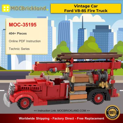 Technic MOC-35195 Vintage Car - Ford V8-85 Fire Truck By SugarBricks MOCBRICKLAND