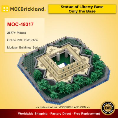 Modular Buildings MOC-49317 Statue of Liberty Base - Only the Base By adambetts MOCBRICKLAND